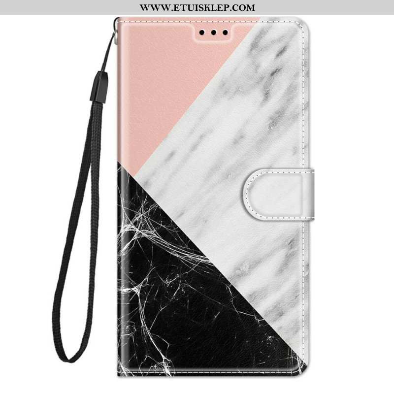 Etui Folio do Samsung Galaxy M23 5G Marmur I Smycz